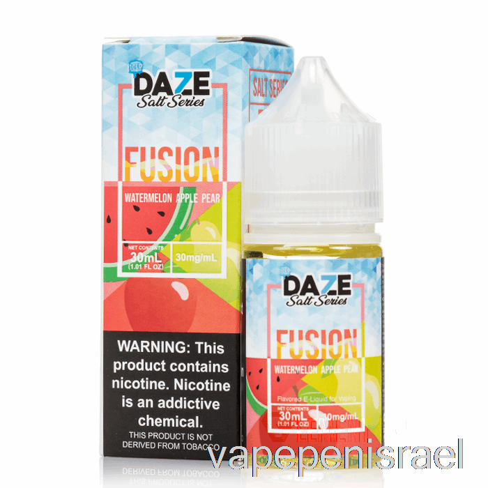 חד פעמי Vape Israel אייס אבטיח תפוח אגס - 7 מלחי דזה פיוז'ן - 30 מ"ל 50 מ"ג